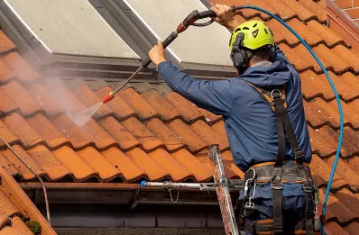 Démoussage et hydrofuge de toiture à Oyré